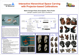 Interactive Hierarchical Space Carving with Projector-based Calibrations Martin Granger-Piché, Emric Epstein, Pierre Poulin { grangem | epsteine | poulin } @ iro.umontreal.ca Results  Interactive System.
