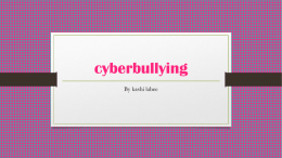cyberbullying By kashi labee cybebullying Social media • • • • •  Many people are getting bullied over social media Do you get bullied over things you do.