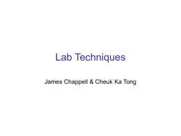 Lab Techniques James Chappell & Cheuk Ka Tong Contents Page 1.  Restriction Enzymes  2.  Gel Electrophoresis  3.  Blotting techniques-Southern, Northern and Western  4.  DNA sequencing  5.  Polymerase Chain Reaction (PCR)  6.  Recombinant DNA  7.  Gene.