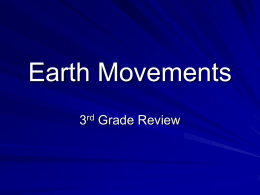 Earth Movements 3rd Grade Review Find the word that fits the clue. A crack in Earth’s crust  A.