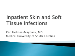 Keri Holmes-Maybank, MD Medical University of South Carolina            Cellulitis Impetigo Erysipelas Abscess Animal bite Human bite Surgical site infection Necrotizing fasciitis.