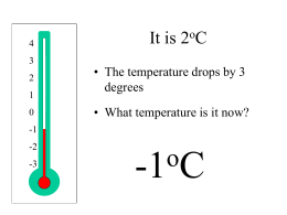 2 It is  o 2C  • The temperature drops by 3 degrees  • What temperature is it now?  -1 -2  -3  o -1 C.