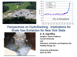 CH4 in Atmosphere  Perspectives on Hydrofracking: Implications for Shale Gas Extraction for New York State A.