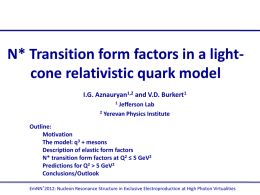 N* Transition form factors in a lightcone relativistic quark model I.G.