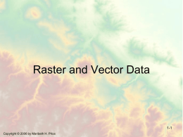 Raster and Vector Data  1-1 Copyright © 2006 by Maribeth H. Price.