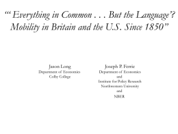 “‘ Everything in Common . . . But the Language’? Mobility in Britain and the U.S.
