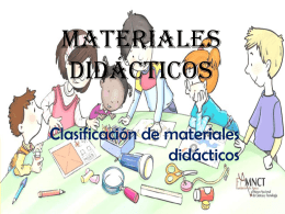 Materiales didácticos Clasificación de materiales didácticos MATERIALES DIDÁCTICOS • • • • • •  ¿Qué son los materiales didácticos? ¿QUÉ MATERIALES DIDÁCTICOS EXISTEN? Materiales didácticos impresos Materiales gráficos Materiales didácticos auditivos Material mixto.