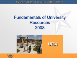 Fundamentals of University Resources Financing Texas Higher Education  Background  TX System of public higher education serves 90% of the 1.2 million students enrolled.
