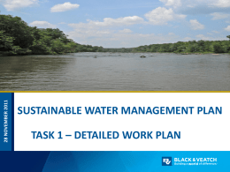 28 NOVEMBER 2011  SUSTAINABLE WATER MANAGEMENT PLAN TASK 1 – DETAILED WORK PLAN.