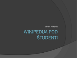 Miran Hladnik Reklama za tole predavanje  in promocijski plakat za projekt Wikipedija gre med ljudi.