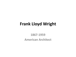 Frank Lloyd Wright 1867-1959 American Architect Photo of Frank Lloyd Wright Winslow House, West Elevation 1892, River Forest, Illinois.