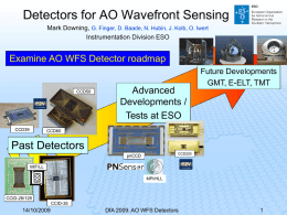Detectors for AO Wavefront Sensing Mark Downing, G. Finger, D. Baade, N.