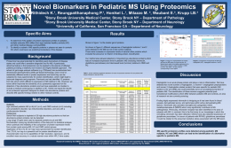 Novel Biomarkers in Pediatric MS Using Proteomics Rithidech K.¹, Reungpatthanaphong P.¹, Honikel L.¹, Milazzo M.