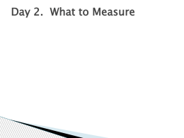 Day 2. What to Measure What to Measure?      By sex of individual List of assets to include Type of ownership Value of assets.