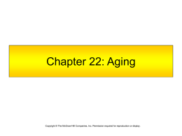 Chapter 22: Aging  Copyright © The McGraw-Hill Companies, Inc. Permission required for reproduction or display.