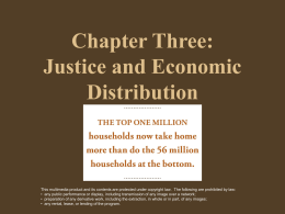 Chapter Three: Justice and Economic Distribution  This multimedia product and its contents are protected under copyright law.