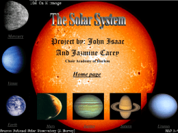 Mercury  Project by: John Isaac And Jazmine Carey Choir Academy of Harlem  Home page Venus  Earth  Mars  Jupiter  Saturn  Uranus.