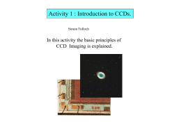 Activity 1 : Introduction to CCDs. Simon Tulloch  In this activity the basic principles of CCD Imaging is explained.