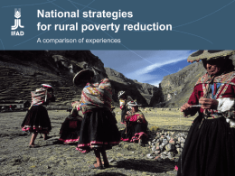 National strategies for rural poverty reduction A comparison of experiences  National strategies for rural poverty reduction.