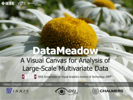 DataMeadow  A Visual Canvas for Analysis of Large-Scale Multivariate Data IEEE Symposium on Visual Analytics Science & Technology 2007  Niklas Elmqvist (elm@lri.fr) – John.