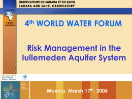 4th WORLD WATER FORUM Risk Management in the Iullemeden Aquifer System  4th World Water Forum, Mexico 2006  Mexico, Marsh 17th, 2006