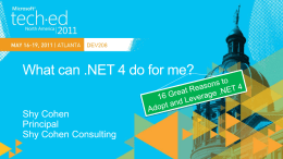 DEV208 Who Am I? Worked for 13 Years at Microsoft .NET 3.0, .NET 3.5  WCF (5 years) ISA, Windows, MSMQ, MSN … Microsoft.