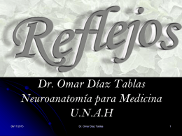 Dr. Omar Díaz Tablas Neuroanatomía para Medicina U.N.A.H 06/11/2015  Dr. Omar Diaz Tablas LOS ACTOS INVOLUNTARIOS. Son  aquellos  que  realizamos  sin  intervención de la corteza cerebral, es decir,  que  son  ajenos  a  nuestra  consciencia, y, por tanto,