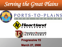 Serving the Great Plains  Progressive 15 March 27, 2008 Serving the Great Plains.