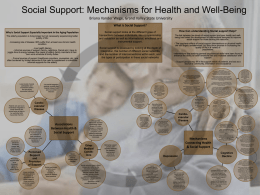 Social Support: Mechanisms for Health and Well-Being Briana Vander Wege, Grand Valley State University What is Social Support? How Can understanding Social support.