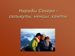 Народы Севера – селькупы, ненцы, ханты. Коренное население Западной Сибири занималось охотой, рыбной ловлей.