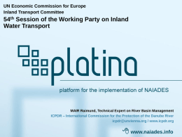 UN Economic Commission for Europe Inland Transport Committee  54th Session of the Working Party on Inland Water Transport  MAIR Raimund, Technical Expert on River.
