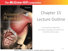 Chapter 15 Lecture Outline See PowerPoint Image Slides for all figures and tables pre-inserted into PowerPoint without notes.  15-1 Copyright (c) The McGraw-Hill Companies, Inc.