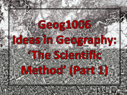 Graham Bradley Lecture 1 What is science?  Geography and science  Scientific explanation  Scientific reasoning  Francis Bacon and induction  David Hume’s problem 