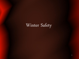 Winter Safety Introduction Purpose: To increase individual’s safety awareness level by providing information that will encourage the employee to change their behavior and decrease.