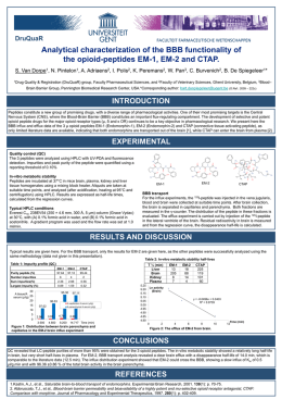 DruQuaR  Analytical characterization of the BBB functionality of the opioid-peptides EM-1, EM-2 and CTAP. S.