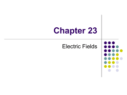 Chapter 23 Electric Fields Electricity and Magnetism, Some History   Many applications     Chinese     Macroscopic and microscopic Documents suggest that magnetism was observed as early as 2000 BC  Greeks    Electrical and.