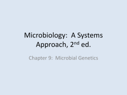 Microbiology: A Systems Approach, 2nd ed. Chapter 9: Microbial Genetics 9.1 Introduction to Genetics and Genes: Unlocking the Secrets of Heredity • Genetics: the study.