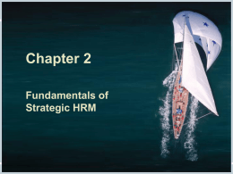 Chapter 2 Fundamentals of Strategic HRM  Fundamentals of Human Resource Management, 10/e, DeCenzo/Robbins.