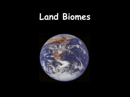 Land Biomes Land Biomes Biome- geographic areas that have similar climates and ecosystems.