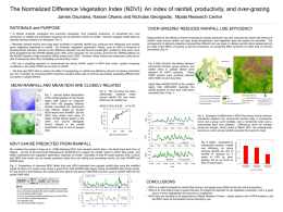The Normalized Difference Vegetation Index (NDVI): An index of rainfall, productivity, and over-grazing James Osundwa, Nasser Olwero and Nicholas Georgiadis, Mpala.