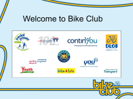 Welcome to Bike Club Dr McBride Chief Medical Officer for Department of Health, Social Services & Public Safety.