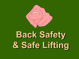 Back Safety & Safe Lifting Anatomy of the Back  Why  do injuries occur?  –Knowing what causes back injuries can help you prevent them.