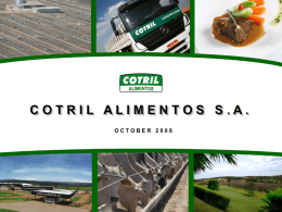 COTRIL ALIMENTOS S.A. OCTOBER 2008 Beef Industry in Brazil - Overview Overview  Heads of Cattle Slaughtered in Brazil (millions)   With 169 million heads,