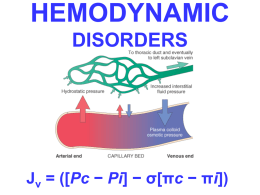 HEMODYNAMIC DISORDERS  Jv = ([Pc − Pi] − σ[πc − πi]) •Hemodynamic Disorders •Thromboembolic Disease •Shock.