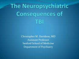 Christopher M. Davidson, MD Assistant Professor Sanford School of Medicine Department of Psychiatry.