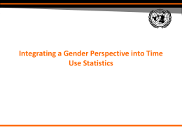 Integrating a Gender Perspective into Time Use Statistics Availability of Gender Statistics Frequency of production of different types of gender statistics 100.0  ECA region  90.0  Sexual.