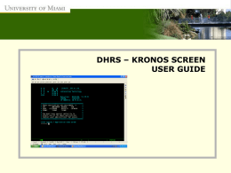 DHRS – KRONOS SCREEN USER GUIDE INTRODUCTION  WELCOME! As a DHRS user, you now have access to edit your department’s TAG numbers and Template.