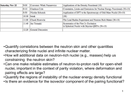 •Quantify correlations between the neutron skin and other quantities characterizing finite nuclei and infinite nuclear matter. •How will additional data on neutron-rich.