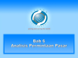 Tujuan 1. Mahasiswa mampu mengidentifikasi jenis pasar 2. Mahasiswa mampu menjelaskan proses peramalan penjualan 3.