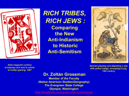 RICH TRIBES, RICH JEWS : Comparing the New Anti-Indianism to Historic Anti-Semitism Slate magazine cartoon of playing card next to article on Indian gaming, 1997  German playing card depicting a.